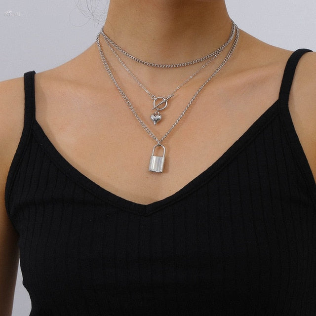 Multilayer Hip Hop Long Chain