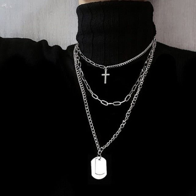 Multilayer Hip Hop Long Chain